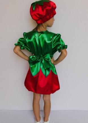 Детский карнавальный костюм клубничка3 фото