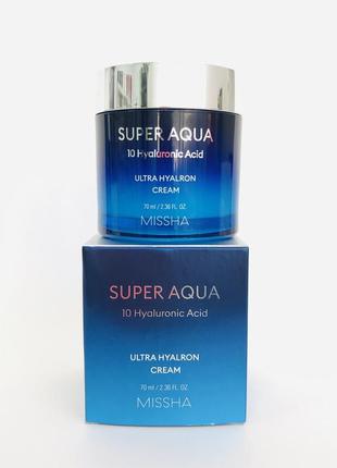 Увлажняющий крем для лица missha super aqua ultra hyalron cream3 фото