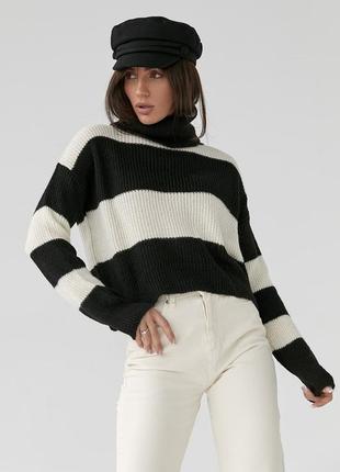 ✨укорочений светр у широку смужку✨