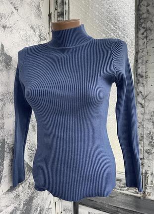 Гольф блакитний в рубчік