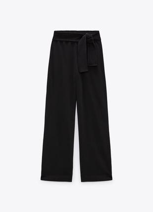 Бавовняні штани із паском zara