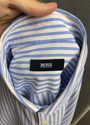 Полосатая рубашка от бренда hugo boss4 фото