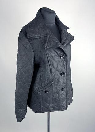 Куртка шкіряна laura di sarpi, чорна, стьогана6 фото