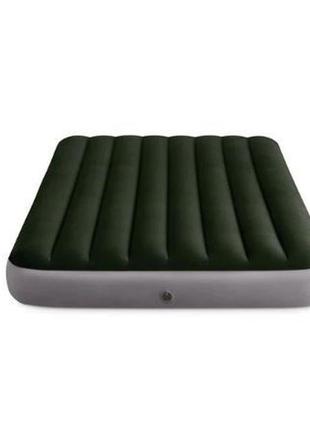 Надувной двухспальный матрас  bestway велюровый  203х152 х25 см  зеленый