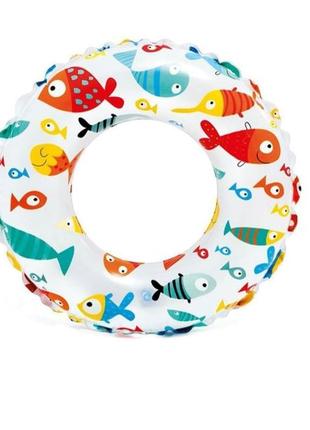 Надувной круг "(морские обитатели)" диаметром 51см, 3-6 лет. детский надувной круг для купания