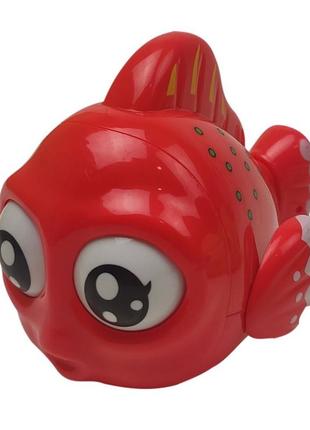Дитяча іграшка для ванної рибка 6672-1, інерційна, 11 см (червоний)