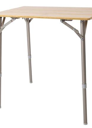 Складной стол bo-camp morris 65x50 cm brown (1404645). стол для кемпинга складной2 фото