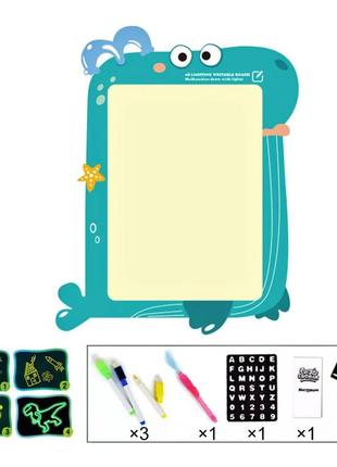 Досточка для рисования светом limo toy sk 0018a/b/c набор для творчости,маркер-фонарик.  кит