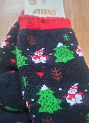 Теплі, махрові шкарпетки , новорічні2 фото