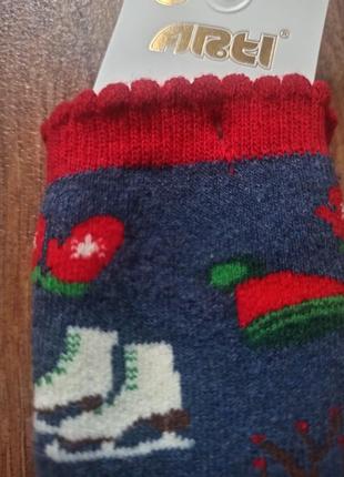 Теплі, махрові шкарпетки , новорічні4 фото