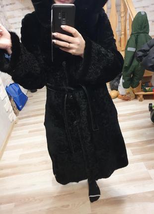 Шуба натуральне хутро мутон