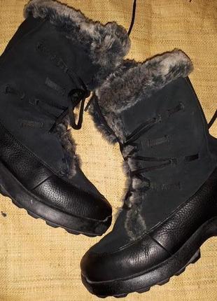 39р-25 см кожа ботинки kamik на мороз отличное состояние