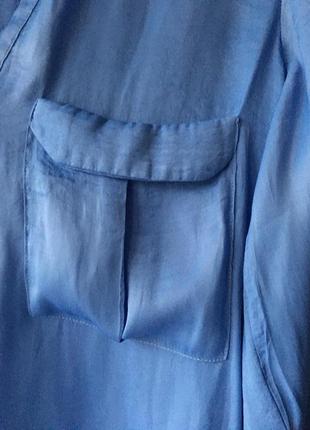 Оболденная шелковая блуза zara - s4 фото