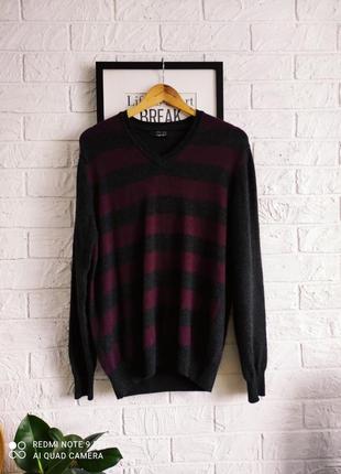 Светр кардіган  лонгслів пуловер смужка zara 🐑  🔥 вовна чорний,сірий, бордовий,l,40