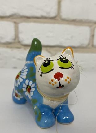 Котенок ручной работы львовская керамика 02-31 фото