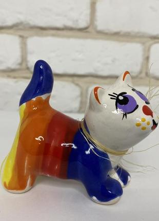 Котенок ручной работы львовская керамика 02-42 фото