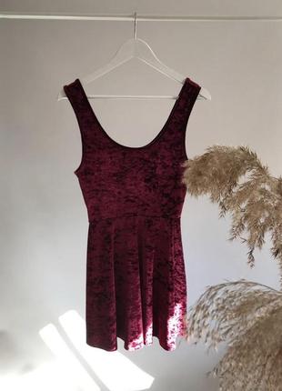 Top shop оксамитова міні сукня плаття сарафан3 фото
