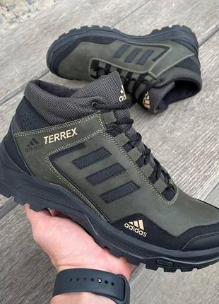 💯чоловічі шкіряні зимові кросівки adidas💯