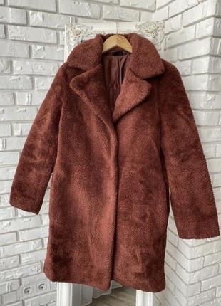 Еко-шубка красивого теракотового кольору