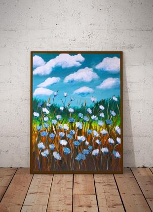 Літнє поле, картина 60x50x2 см