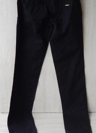 Бабовняні жіночі брюки  berska чорні з бежевою талією2 фото