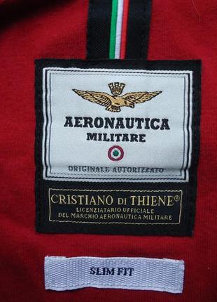 Лонгслив  aeronautica militare long sleeve polo italy slim fit кофта черная (xl-4xl) оригинал4 фото