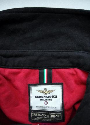 Лонгслив  aeronautica militare long sleeve polo italy slim fit кофта черная (xl-4xl) оригинал10 фото