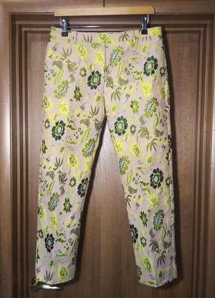 Жакардові брюки samsoe з квітковою вишивкою2 фото