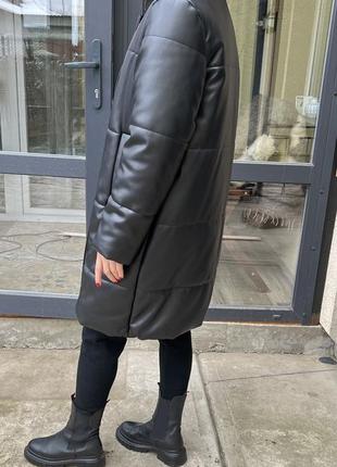 Женская зимняя куртка пальто это кожа2 фото