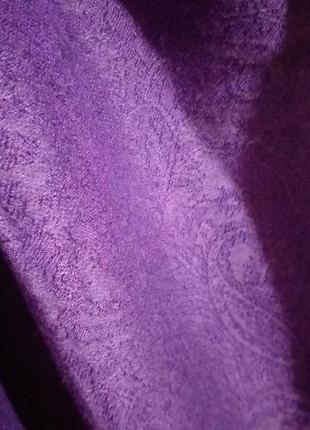 Фиолетовый палантин 70%вискоза +30%шёлк6 фото