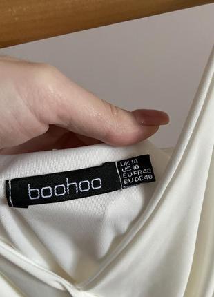 Гарне боді молочного кольору boohoo l3 фото