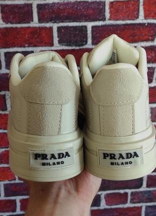 Кросівки prada milano cream7 фото