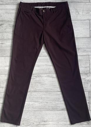 Штани\чіно navyboot slim fit textured burgundy chino
