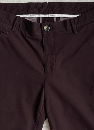 Штани\чіно navyboot slim fit textured burgundy chino2 фото