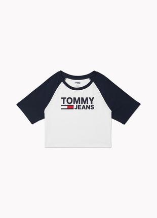 Укороченная футболка tommy hilfiger