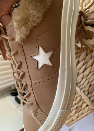 Кеды кожаные овчина  р 40,5 converse size 7.5 unisex6 фото