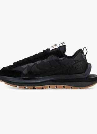 Кросівки nike x burgundy vaporwaffle black brown grey silver yellow