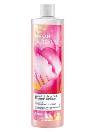 Крем-гель для душу «щасливі моменти» senses avon, 500 мл