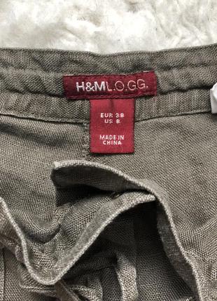 Шорты льняные свободного кроя h&m3 фото