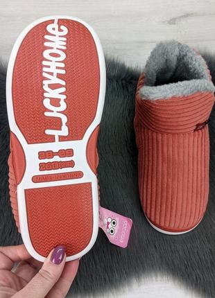 Тапочки чуні жіночі високі вельвет теплі хутряні