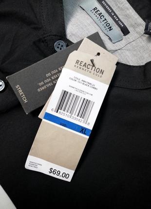 Мужская черная оригинальная рубашка американского бренда kenneth cole6 фото