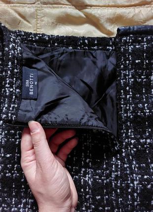 Женская твидовая мини юбка4 фото