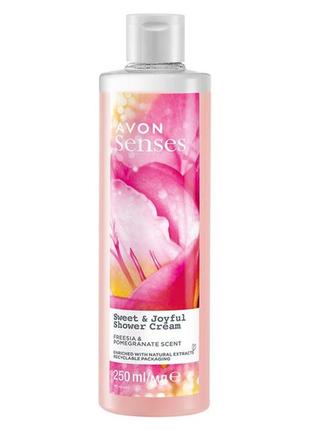 Крем-гель для душу «щасливі моменти» senses avon, 250 мл1 фото