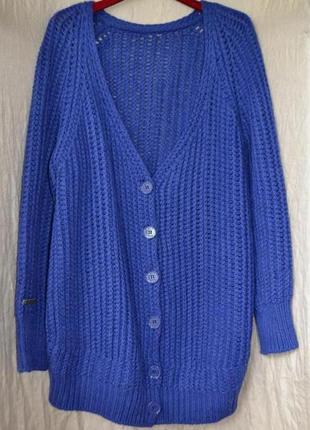 Теплый кардиган gas оригинал италия шерсть альпака, грубая вязка, состояние нового