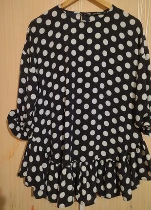 Блузка в горох zara