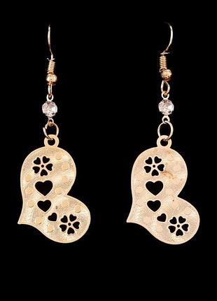 Стильні сережки серце, нові! арт.9270