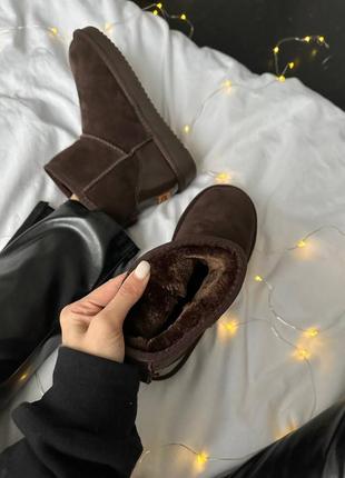 Уггі в стилі ugg mini dark chocolate lacquer4 фото