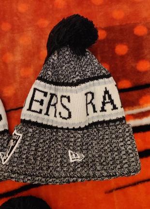 💯🏈 оригінал. теплі шапки на new era x nfl oakland (las vegas) raiders.6 фото