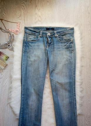 Голубые плотные прямые джинсы с низкой талией посадкой синие расклешенные клеш3 фото