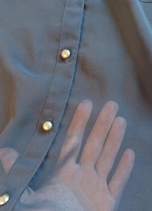 Красивая, праздничная блуза из шифона с паетками4 фото